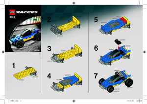 Bruksanvisning Lego set 4949 Racers Blue buggy