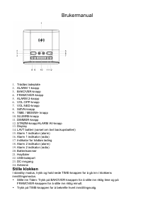 Bruksanvisning Denver CRQ-107 Klokkeradio