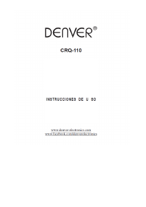 Manual de uso Denver CRQ-110 Radiodespertador