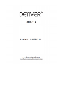 Manuale Denver CRQ-110 Radiosveglia