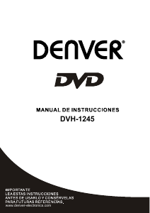 Manual de uso Denver DVH-1245 Reproductor DVD