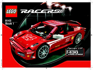 Handleiding Lego set 8143 Racers Ferrari F430 uitdaging