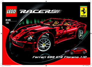 Handleiding Lego set 8145 Racers Ferrari 599 GTB Fiorano