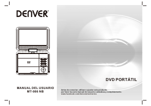 Manual de uso Denver MT-986NB Reproductor DVD