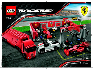 Bedienungsanleitung Lego set 8155 Racers Ferrari F1 Pit