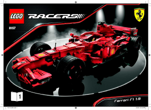 Manual Lego set 8157 Racers Ferrari F1 1-9