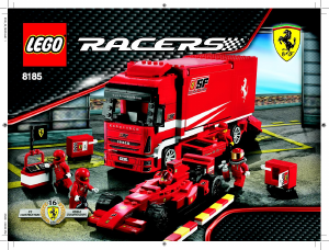 Handleiding Lego set 8185 Racers Ferrari vrachtwagen