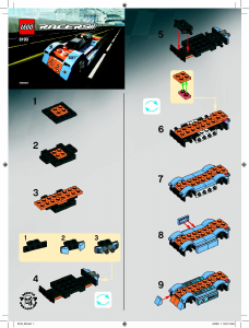 Manual de uso Lego set 8193 Racers Coche blue bullet