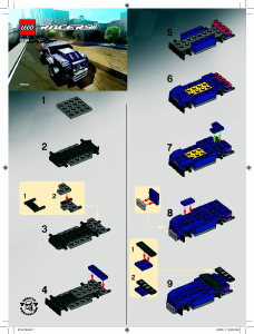 Manual de uso Lego set 8194 Racers Coche nitro muscle