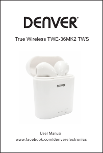 Manual Denver TWE-36MK2 Headphone