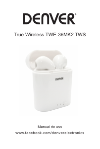 Manual de uso Denver TWE-36MK2 Auriculares