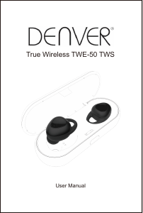 Manual Denver TWE-50 Headphone