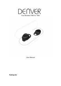 Manual Denver TWE-51 Headphone