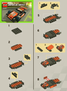 Bedienungsanleitung Lego set 8304 Racers Stadtrennwagen