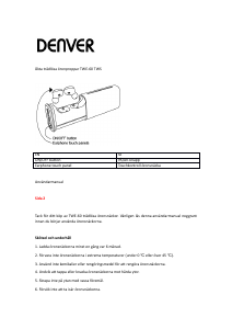 Bruksanvisning Denver TWE-60 Hörlurar