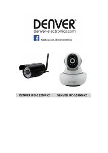 Mode d’emploi Denver IPO-1320MK2 Caméra IP
