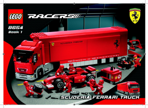 Manual Lego set 8654 Racers Ferrari F1 team truck