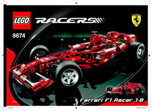 Handleiding Lego set 8674 Racers Ferrari F1 1-8