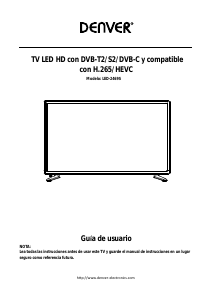 Manual de uso Denver LED-2469S Televisor de LED