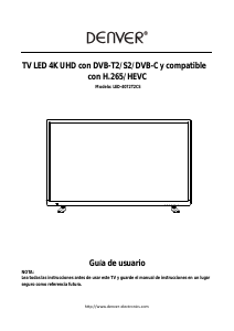 Manual de uso Denver LED-4072T2CS Televisor de LED