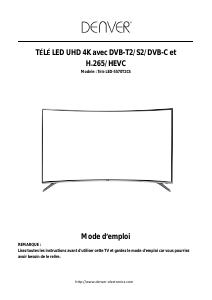 Mode d’emploi Denver LED-5570T2CS Téléviseur LED