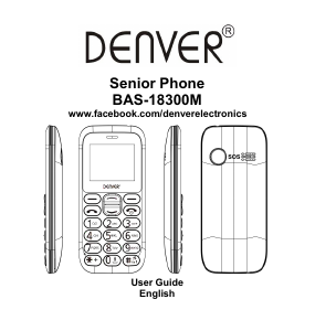 Vadovas Denver BAS-18300M Mobilusis telefonas
