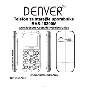 Priročnik Denver BAS-18300M Mobilni telefon