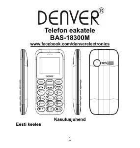 Kasutusjuhend Denver BAS-18300M Mobiiltelefon