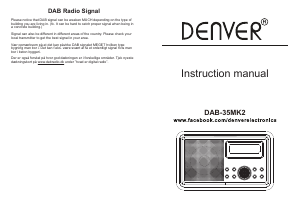 Manual Denver DAB-35MK2 Rádio