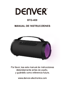 Manual de uso Denver BTG-408 Altavoz