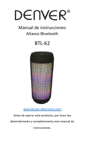 Manual de uso Denver BTL-62NR Altavoz
