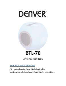 Bruksanvisning Denver BTL-70 Högtalare