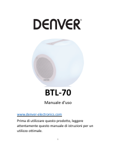 Manuale Denver BTL-70 Altoparlante