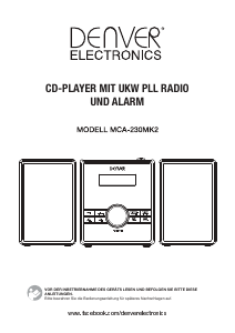 Bedienungsanleitung Denver MCA-230MK2 Stereoanlage