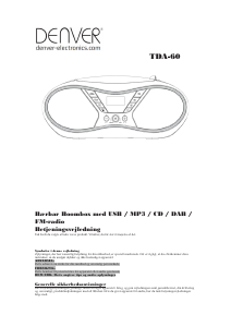 Brugsanvisning Denver TDA-60 Stereo sæt