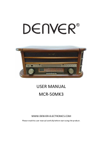 Manual Denver MCR-50MK3 Turntable