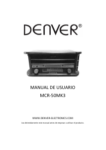 Manual de uso Denver MCR-50MK3 Giradiscos