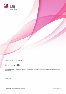 Manual de uso LG AG-S360 Gafas 3D