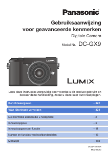 Handleiding Panasonic DC-GX9EC Lumix Digitale camera