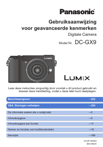 Handleiding Panasonic DC-GX9EG Lumix Digitale camera