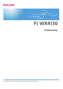 Bruksanvisning Ricoh PJ WX4130 Projektor