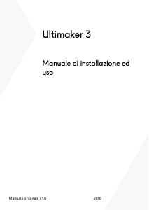 Manuale Ultimaker 3 Stampante 3D