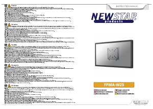 Bedienungsanleitung NewStar FPMA-W25 Wandhalterung