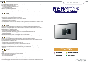 Handleiding NewStar FPMA-W100 Muurbeugel