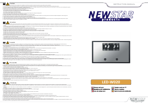 Bedienungsanleitung NewStar LED-W020 Wandhalterung