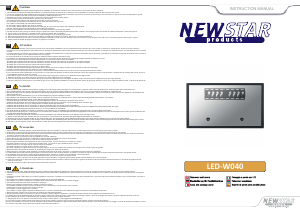 Mode d’emploi NewStar LED-W040 Support mural