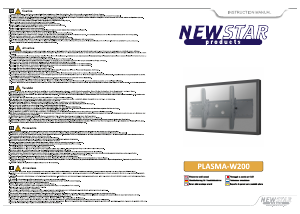 Handleiding NewStar PLASMA-W200 Muurbeugel