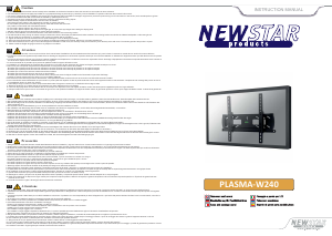 Bedienungsanleitung NewStar PLASMA-W240 Wandhalterung