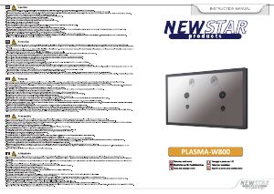 Bedienungsanleitung NewStar PLASMA-W800 Wandhalterung