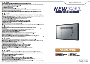 Handleiding NewStar PLASMA-W860 Muurbeugel